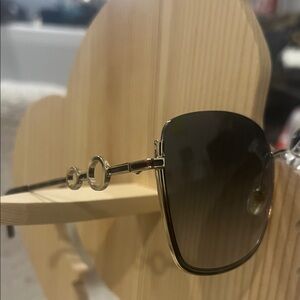 Authentic Chloe Stylish Gold and Brown (2 tone) Sunglasses